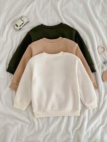 Loomiva 3件套少女字母图案针织柔软圆领长袖套头衫女秋冬装 - 彩色 - 查看 6