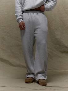 Musero Men Loose Fit Basic Style Premium Jogger Checkered Boxer Style Double Waistband Fall SPRING SUMMER - Grey - View 2