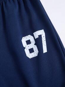 Pantalones deportivos sueltos con gráficos decorativos para adolescentes y niñas, de ajuste relajado para entrenamiento y uso casual, adecuados para otoño e invierno