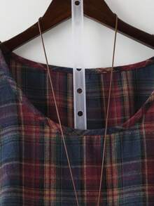 Linhara 加大码女式 V 领长袖 T 恤，适合通勤和休闲外出穿着 - 彩色 - 查看 3