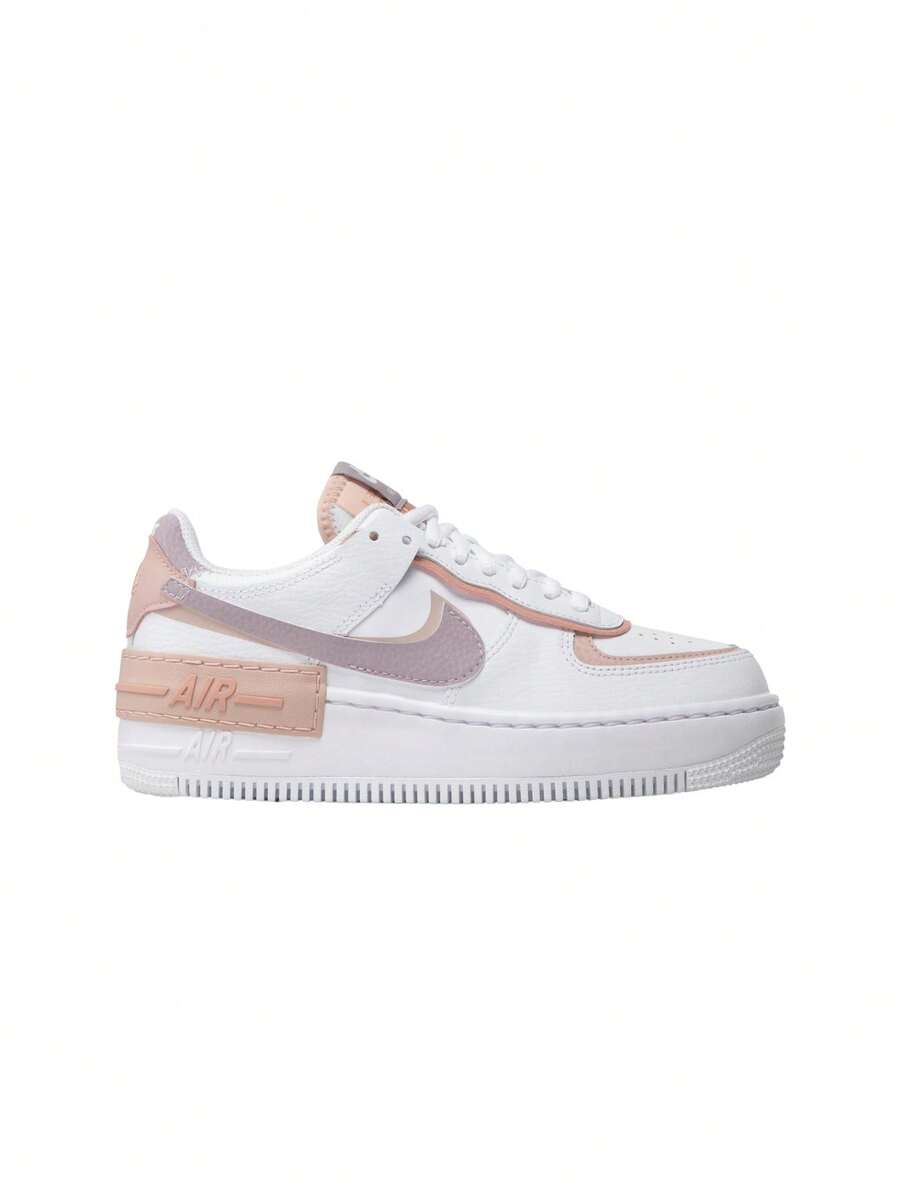 Air Force 1 Low Women's Casual Athletic Sneakers White / Pink Oxford / Rose Whisper / Amethyst Ash CI0919 - Red and White - View 1
