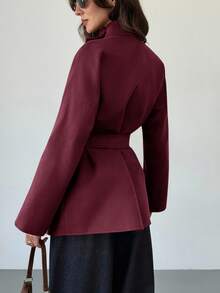 Aloruh Damen Einfarbiger Mantel, modisch für den Arbeitsweg, Herbst/Winter