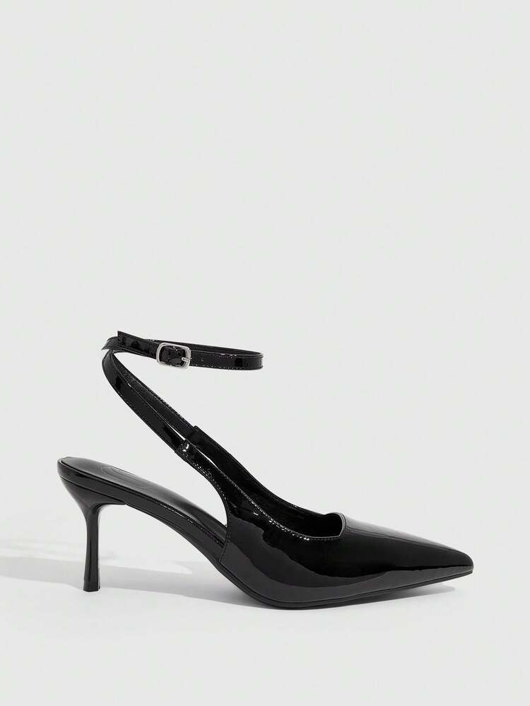 CUCCOO SZL Pointed Toe Lace High Heel Pumps, Comfortable & Versatile Slingback Stilettos, Elegant & Fashionable For Daily Wear, Party, Wedding For Christmas Spring Shoes