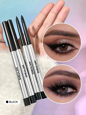 SHEGLAM Delineador De Ojos En Gel Cremoso On-Line, Negro, Resistente Al Agua, Mate, Resistente A Las Manchas, Delineador De Ojos Nutritivo De Larga DuracióN Con Ingredientes BotáNicos, Hialuronato De Sodio, Delineador De Ojos Para Navidad Y Henna Marca Belleza Maquillaje CosméTico Para Mujeres NiñAs Perfecto Para OtoñO Invierno Ideal Para Y2K Elegante Moda Adecuado Para CumpleañOs Navidad Presente Fiesta Listo Mejor Color
