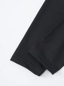 SHEIN 2pcs/Set Girls Casual & Elegant Princess Bowknot & Butterfly Graphic Print Skirt And Leggings Set, For Spring & Summer,Holiday,Summer,Travel - Black - View 6