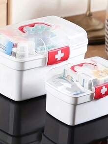 1pc Multi-Layer Domestic Medicine Box, Portable Divided Medicine Storage Box, Portable First Aid Box, Domestic Medicine Box Pill Organizer Sealed Pill Box Travel Medicine Storage Box Travel Pill Organizer Moisture Proof Small Pill Box Portable Daily Pill Case Holder Medicine Container For Vitamin Medicine Pill Box For Travel For Back To School For Camping For Business Perfect For Home Travel Accessories Travel Outdoor Goods