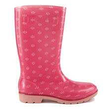 Bota De Lluvia Impermeable Para Dama 1515 Line/Rosa  Rosa B, duraderas y resistentes al desgaste, antideslizantes, aptas para días lluviosos y soleados, diseño de suela antideslizante para mayor tracción, fácil de limpiar, diseño de punta redonda para comodidad del pie, material suave para un uso cómodo - Rosa Fucsia - Ver 3