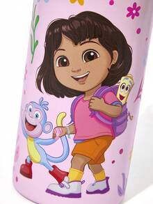 DORA | SHEIN 500 ml Bouteille d'eau en acier inoxydable avec paille, avec poignée, convient pour les sports, les voyages et l'école - Rose bonbon - Voir 8