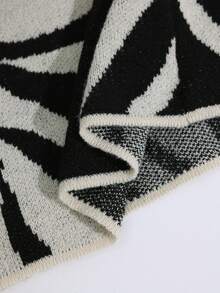 Momance Maternity Elegant Knitted Bodycon Dress With Graphic Print, Round Neck, Long Sleeve, Autumn/Winter