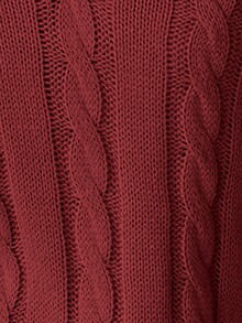 LanaWest Casual Contrast Color Trim Raglan Sweater, Autumn/Winter - Redwood - View 8