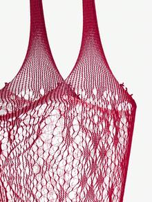 SHEIN SXY 女士紧身裤 - 酒紅色 - 查看 5