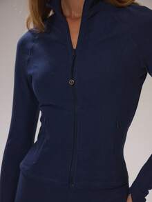 Musera Sport Sport Brushed Fitted Flared Yoga Pants Autumn Fall  Active Sport Gym Workout Lounge Fitness Daily Casual - Navy Blue - View 6