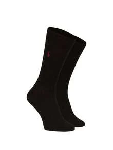 Ralph Lauren 2 Pack Cotton Blend Men's Casual Athletic Socks - New Black - View 1