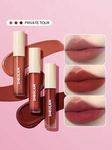 SHEGLAM Matte Allure Mini Liquid Lipstick Set-Private Tour 3 Pcs/Set Long Lasting Lipstick Nourishing Sunflower Oil Reduce Lip Fine Lines Liquid Lipstick Travel Set Brand Beauty Makeup Face Paint Cosmetic For Women Girls Perfect For Fall Winter Ideal For Y2K Fancy Fashion Suitable For Birthday Christmas Present Party Ready Best Color