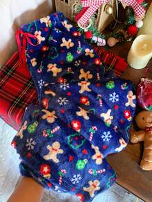 Comfortcana Women's Christmas Themed Print Twist Casual Pants, Autumn/Winter