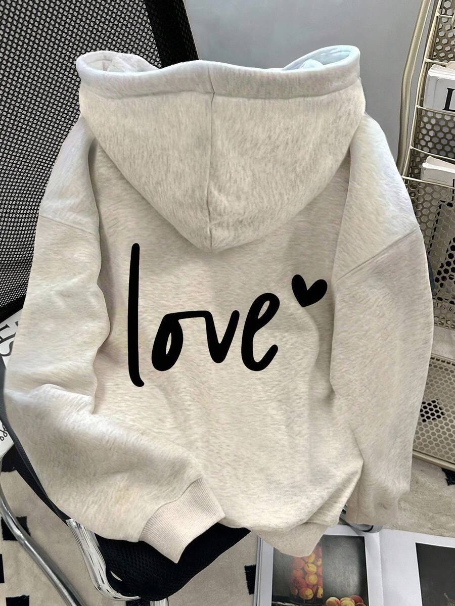 INAWLY Women's Casual Letter Print Drop Shoulder Sweatshirt, Autumn/Winter, Christmas