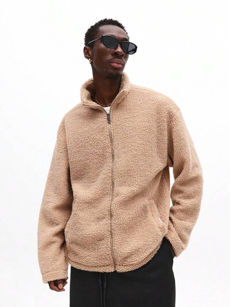 Fleece Sherpa Zip Up Jacket