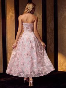 MOTF Soiréza JACQUARD RHINESTONE CHAIN DETAIL TUBE COCKTAIL DRESS - Multicolor - View 4