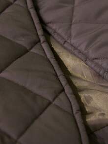 Aveloria Modichic 秋冬新款简约廓形翻领系带菱形绗缝长款羽绒服 - 巧克力棕 - 查看 7