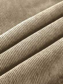 INAWLY Quần ống đứng dáng rộng, lót nhiệt dày mới, thu/đông - Màu Khaki - Xem 3