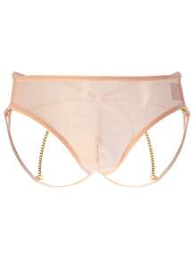 SHEIN Sexy Leopard Print Transparent Fitted Men's Underwear - Baby Pink - View 4