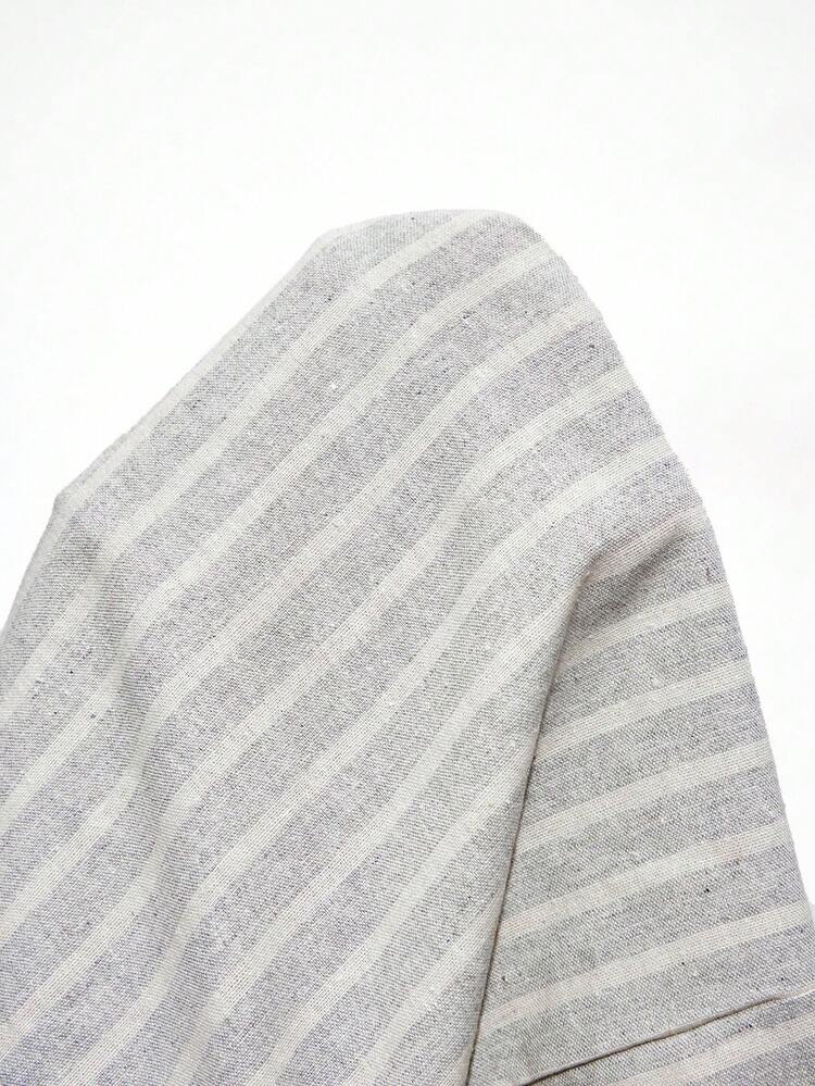 SHEIN Maija 여성을 위한 스트라이프 자수 드롭 숄더 버튼업 블라우스, 편안하고 다재다능한 여성용 크리스마스 추수감사절 셔츠 해변 여성용 여성 겨울 스타일리시 컬렉션 플로랄 셔츠