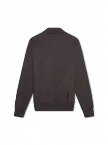 BENCH Men's 1/4 Zip Sweatshirt Grey - Black - View 2