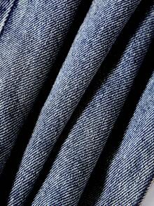 SHEIN 2024 新款年轻男孩休闲百搭个性街头酷炫破洞松紧腰修身水洗黑灰色牛仔裤，适合日常穿着