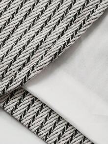 Livesso Conjunto de 2 piezas de chaqueta y falda de mezcla de lana de espiga para mujer