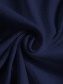 Glimmora 女式 Polo 图案羊毛夹克，秋季休闲街头运动拉链修身长袖夹克 - 藏蓝色 - 查看 5