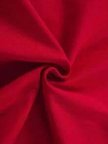 Felpa girocollo termica foderata, casual e comoda, di moda e versatile, con motivi natalizi di alberi di Natale e pupazzi di neve, adatta per ragazze giovani in autunno/inverno - Rosso - Visualizzare 5