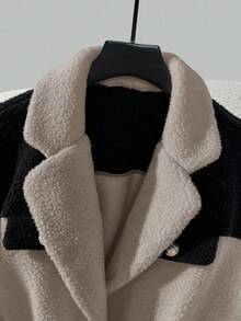 GlowEve Fashionable Sleeveless Color Block Jacket For Commuting, Autumn/Winter - Grey - View 8