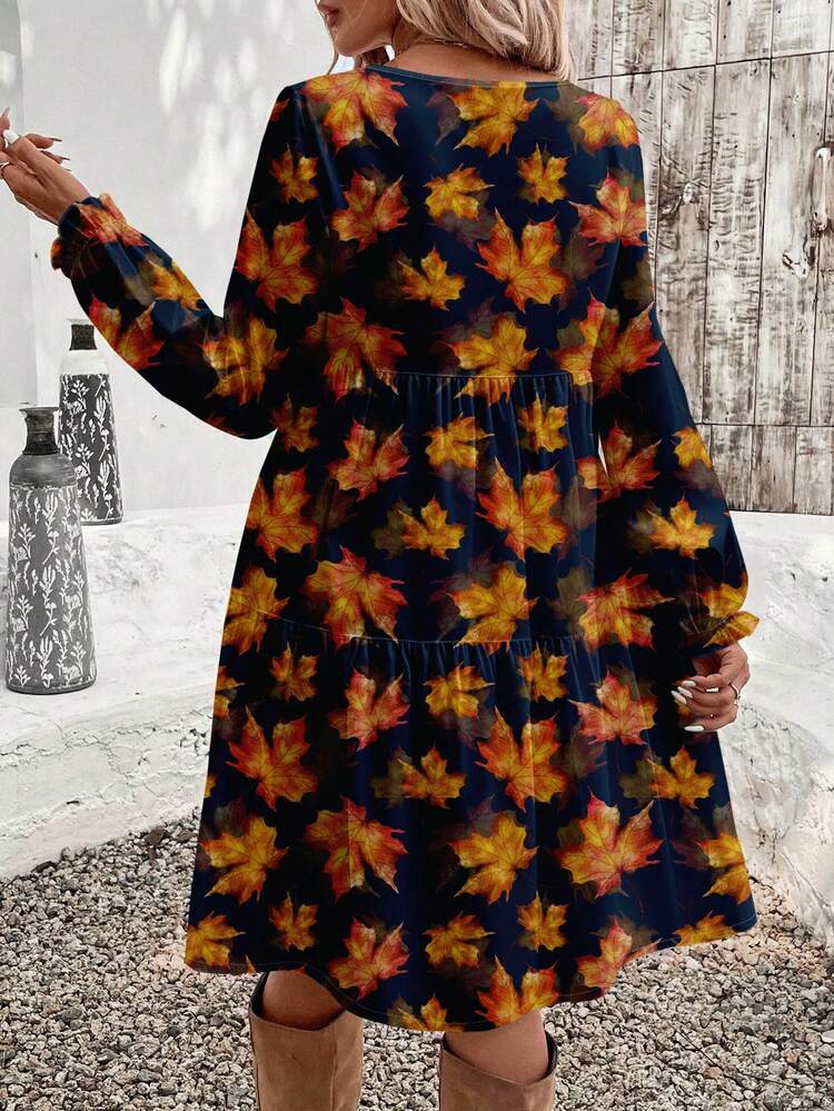 Casual Elegant Women's Mid-Length Dress, Autumn/Winter