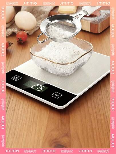 JMMO ميزان طعام رقمي 10كجم/22رطل - مقياس مطبخ دقيق بخطوات 1جم/0.04أونصة للخبز والطبخ، من الستانلس ستيل بوظيفة تارة. يتطلب 2*بطارية AAA للطاقة (البطاريات غير مضمنة).