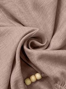 Elenzga Women's Beaded Wrap-Style Cinched Waist Shirt, Autumn/Winter