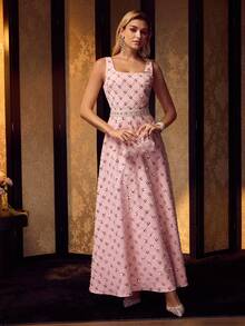 MOTF Soiréza 亮片花卉刺绣长裙 - 粉色 - 查看 6