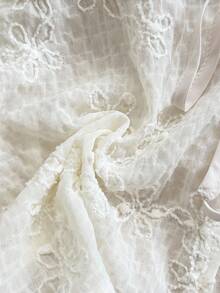 Soleia Women's Vacation Textured Tie-Up Casual Vacation Boho White Lace Top, Summer Casual Tops,Everyday Versatile,Daily Top,Date,Afternoon Tea,Daily Commute,Vacation - Apricot - View 8