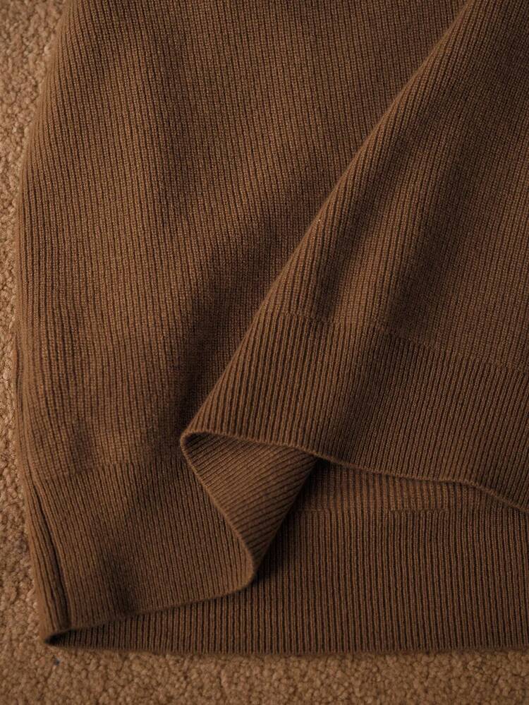 2PCS SET AUTUMN/WINTER: 100% WOOL PULLOVER SWEATER WITH BUTTON CUFF DECOR AND KNIT PANTS