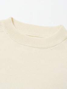 SHEIN 1pc Young Girls Long Sleeve Casual Minimalist Holiday Christmas Cute Bear Print Soft Comfortable Loose Fit Sweater, Suitable For Autumn, Winter Cute Sweaters For Kids Kids Jumper Jumper For Girls Girl Clothes Autumn And Winter Clothes Kawaii Clothes For Kids - Light Grey - View 4