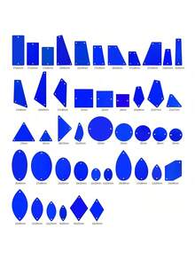 50 piezas de formas aleatorias con doble orificio, espejos acrílicos de colores múltiples para manualidades DIY, accesorios de moda, parches de lentejuelas - Multicolor - Ver 16
