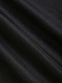 SHEIN Unity 休闲直筒百搭百搭时尚宽松设计修身美式学院风女士西装裤 - 深灰色 - 查看 5