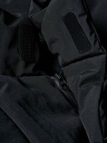 PAVTROS 男士纯色宽松拉链夹克，街头时尚，适合日常和户外搭配，送给朋友、男朋友、冬季外套的礼物 - 黑色 - 查看 5