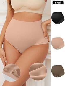 3 件/包高腰孕妇内衣，简约时尚休闲日常穿着