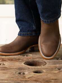 Women Mid-Calf Boots - 駝色 - 查看 6