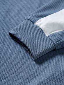 Manfinity Homme Men's Autumn Letter Print Long Sleeve T-Shirt And Drawstring Waist Pants Casual Suit, Cozy Outfits