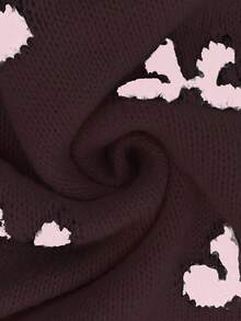 SHEIN LUNE 2025秋冬新款时尚博主同款蝴蝶结设计休闲套头毛衣 - 彩色 - 查看 6