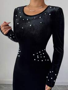 Modelyn Elegant Bubble Design Mermaid Dress With Long Sleeves (Random Bubble Decor) Women Party Dress Elegant Luxury Dress For Women Long Bodycon Dress Long Sleeve Elegant Dress Elegant Midi Dress