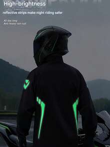 SHEIN 男女雨衣 户外活动防水防风外套 防风长袖连帽外套 时尚雨衣 防水雨衣雨裤透气骑行服 骑行旅行登山透气雨衣连帽外套全身成人加厚雨衣雨裤套装 男女雨衣雨披耐磨防暴雨衣 - 彩色 - 查看 6