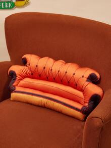 FRIENDS X SHEIN 1个可爱沙发装饰抱枕，沙发造型，柔软舒适，可摆放在车内、办公椅、沙发装饰 - 棕色 - 查看 4