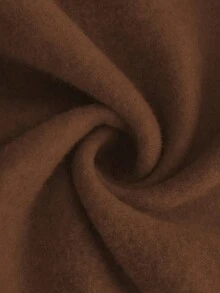 SHEIN CURVE+ 大码女式休闲百搭长款运动衫，深灰色，秋冬 - 棕色 - 查看 8
